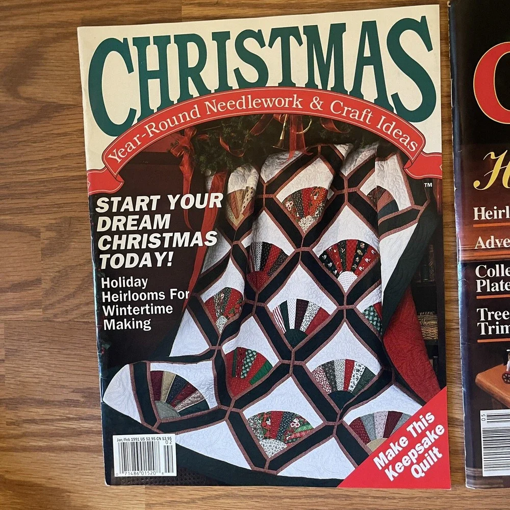 Christmas Cross Stitch Quilt Craft Pattern Books Magazines Vintage Mix Lot of‎ 7